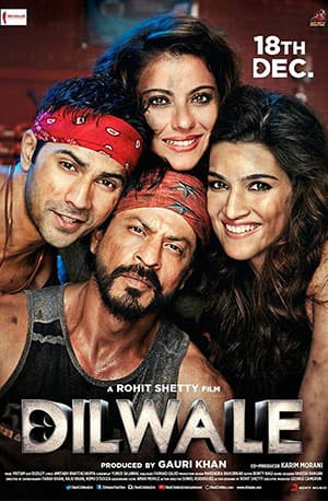 Dilwale (2015) Hindi Full Movie 480p [400MB] | 720p [1GB] | 1080p [4GB]